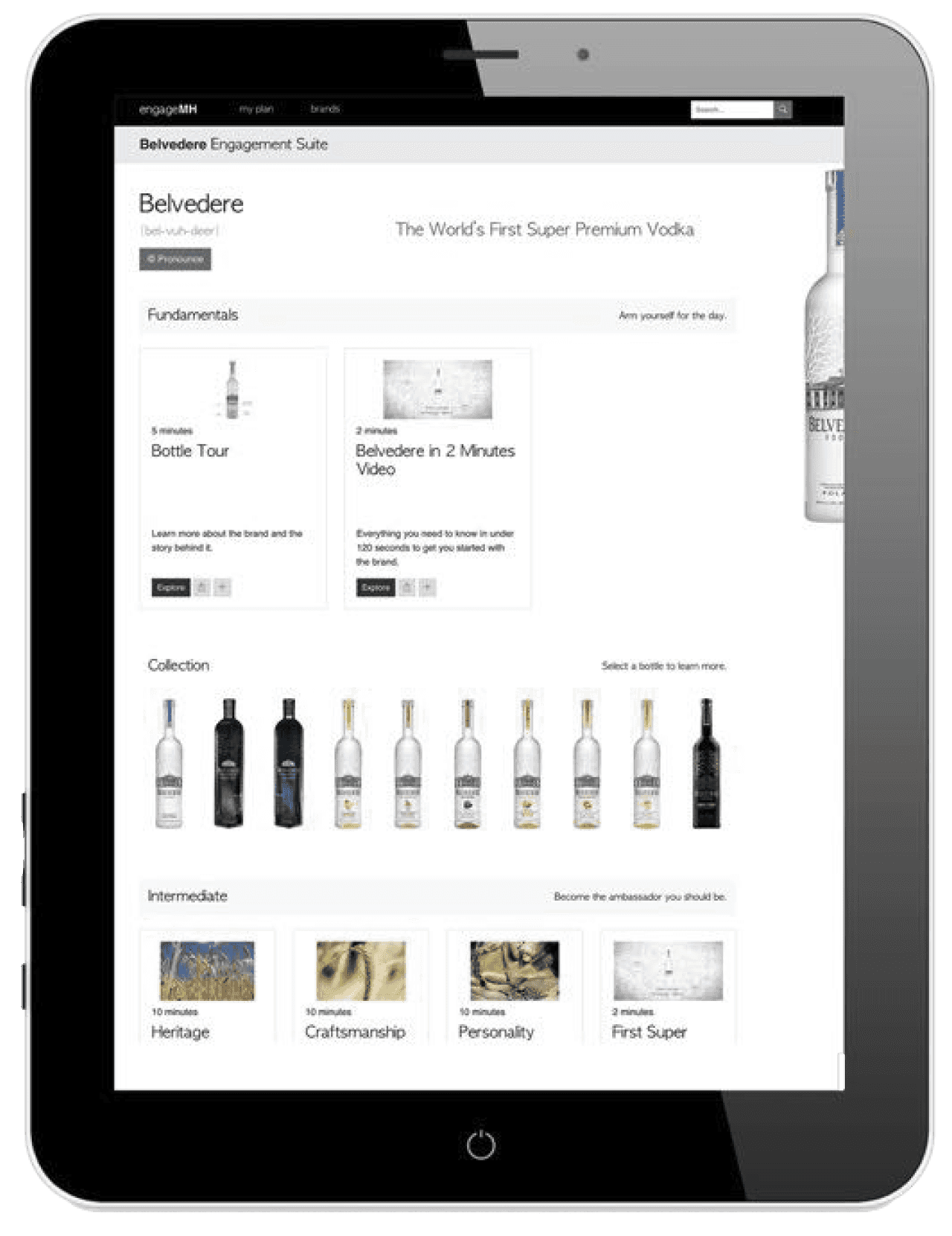 Luxury brand engagement suite for mastering sales skills and product knowledge.