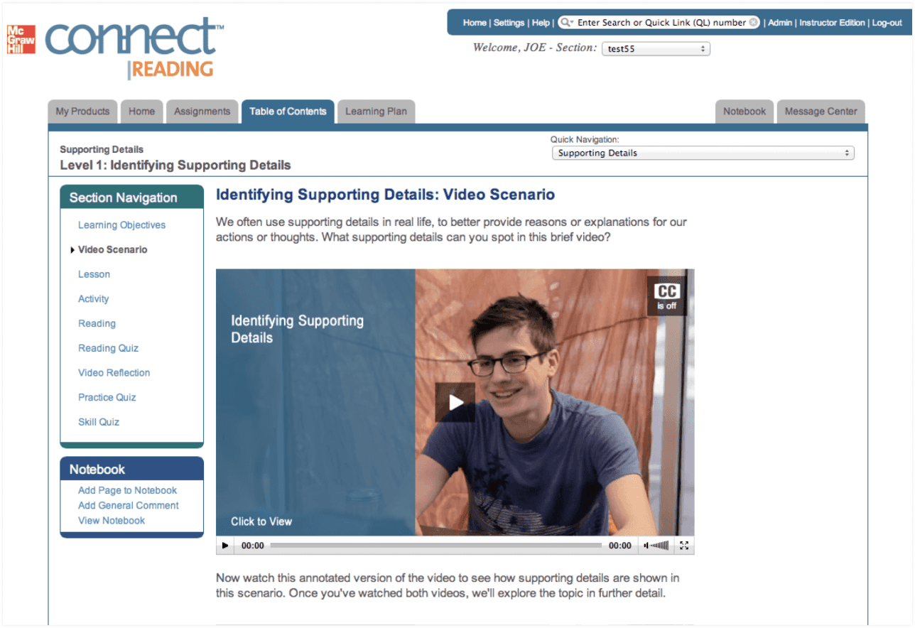 Custom learning dashboard with quick search, adaptive content, and personalized highlights.