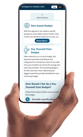 Mobile-friendly educational content with visual design for searchable, on-the-go learning.