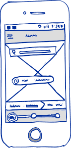 Sketch illustrating a concept to gather initial feedback.