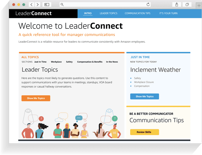 Leader dashboard and information site for quick access to data and insights.